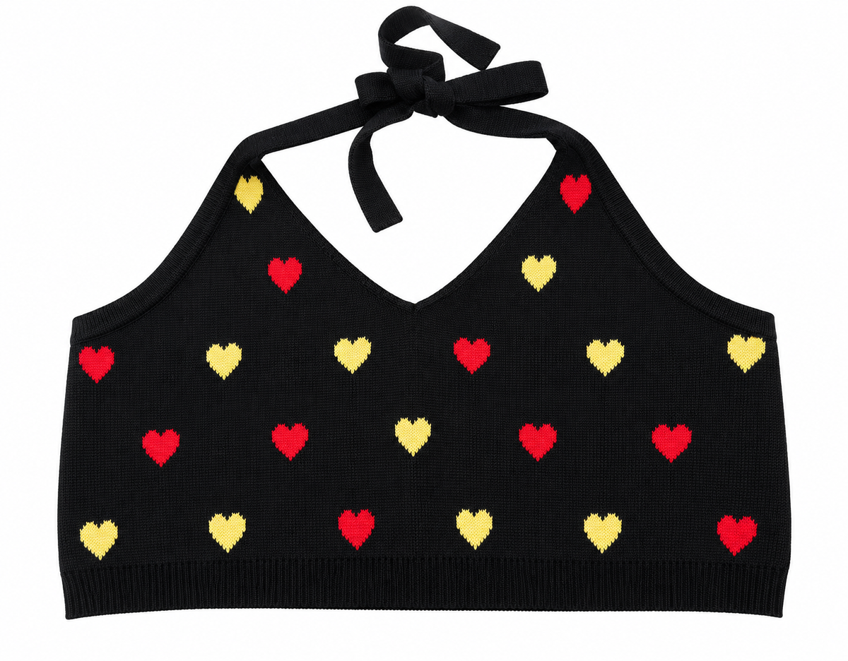 * Adults Hearts Halter Neck Top
