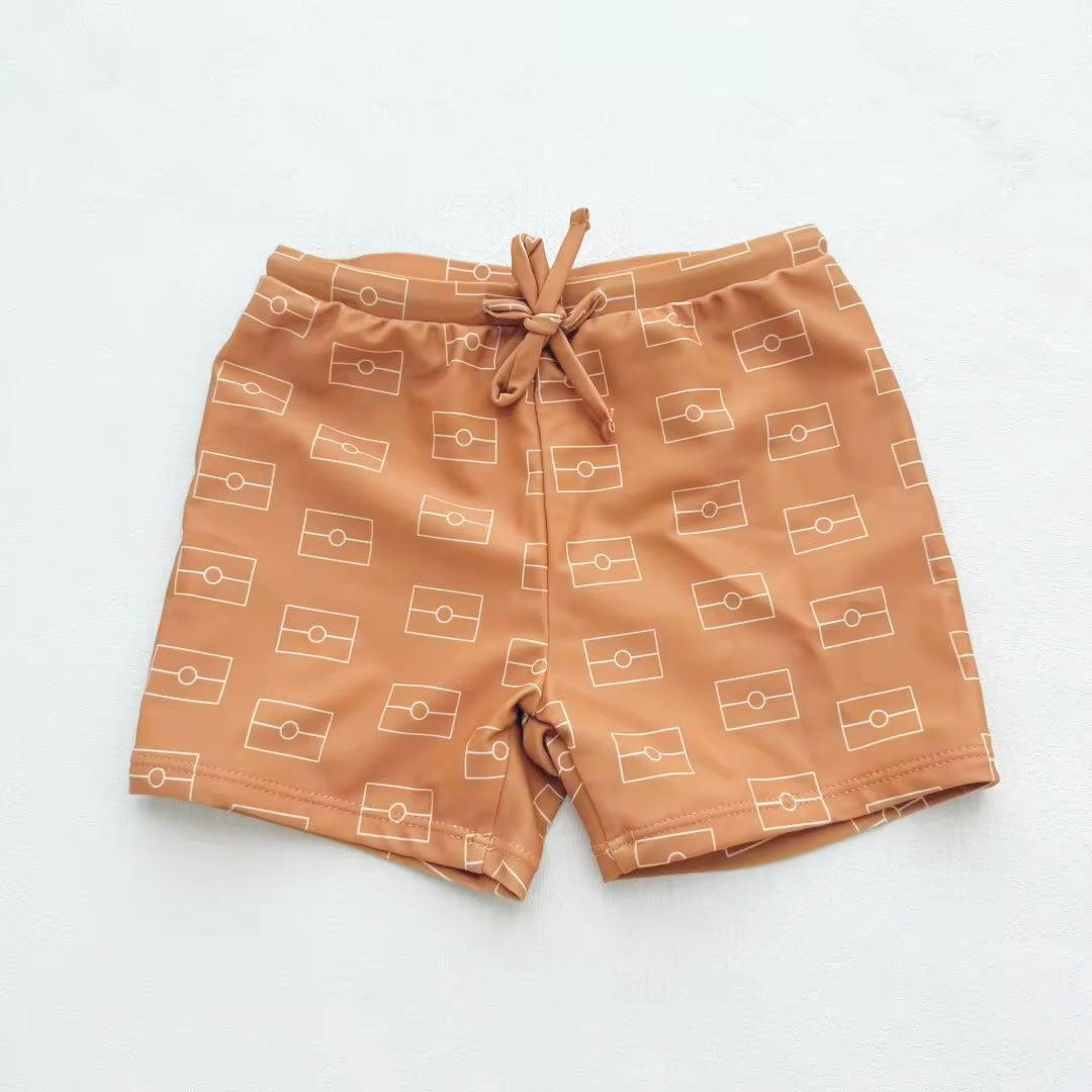 (Sample) Boys orange swim shorts