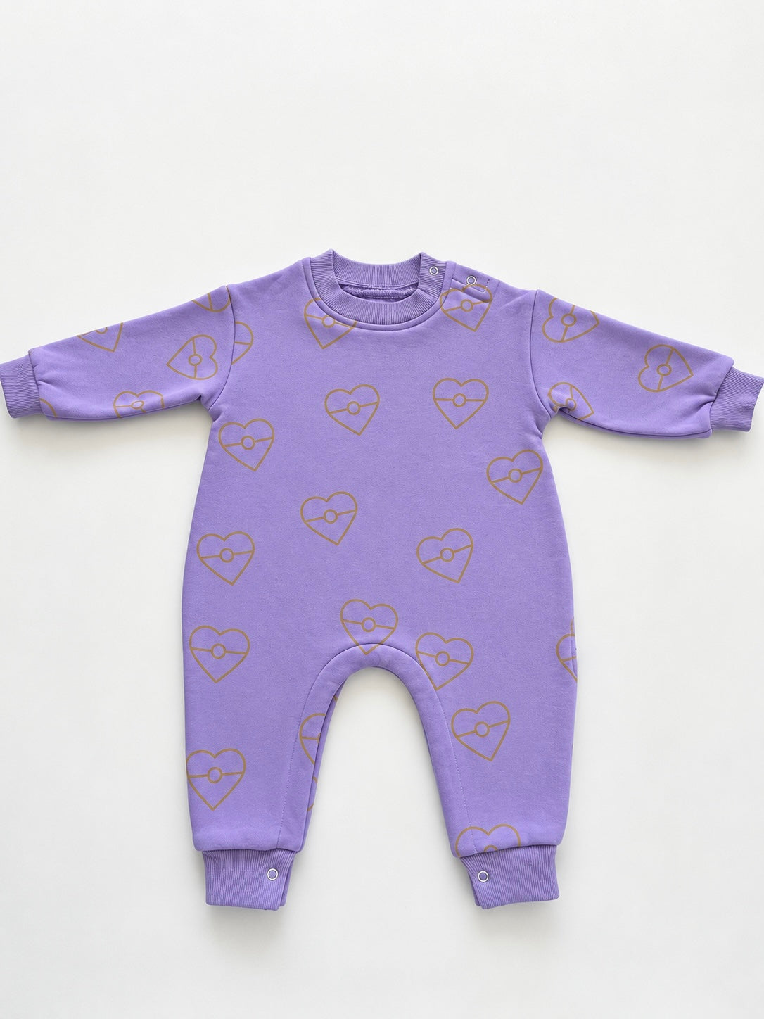 * Hearts Purple Romper