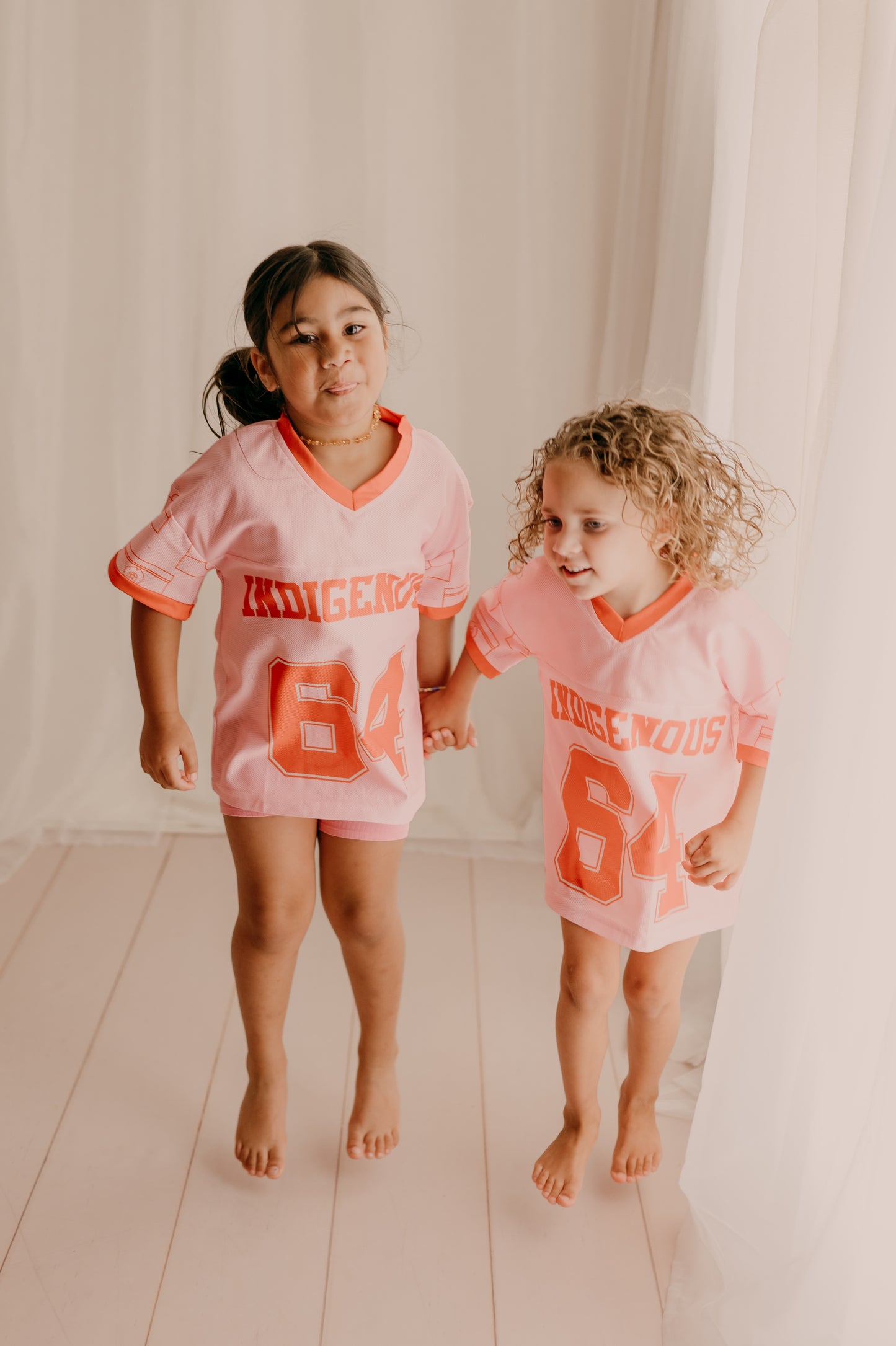(Stocktake) Kids Pink & Red Indigenous Jersey