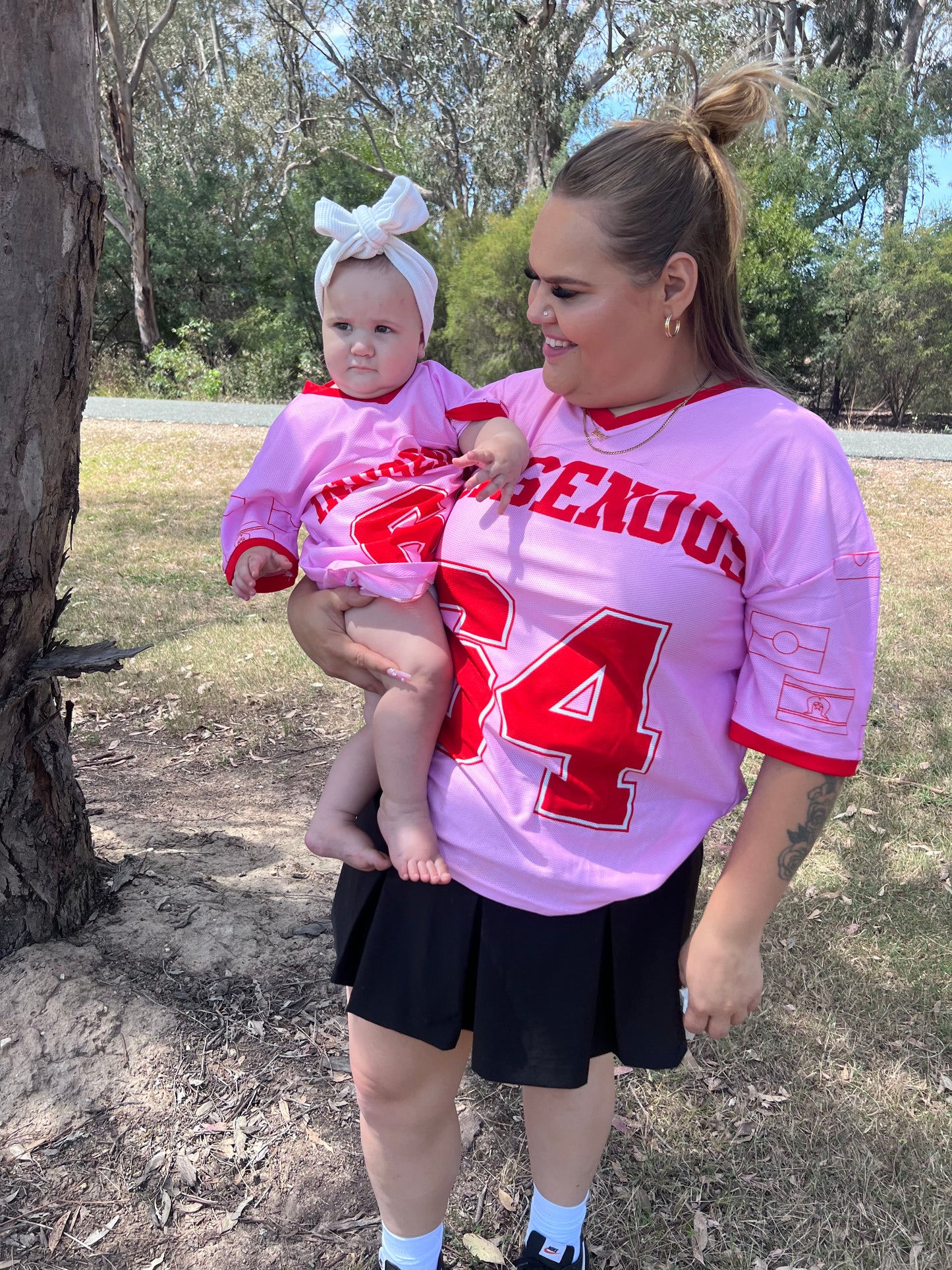 (Stocktake) Kids Pink & Red Indigenous Jersey