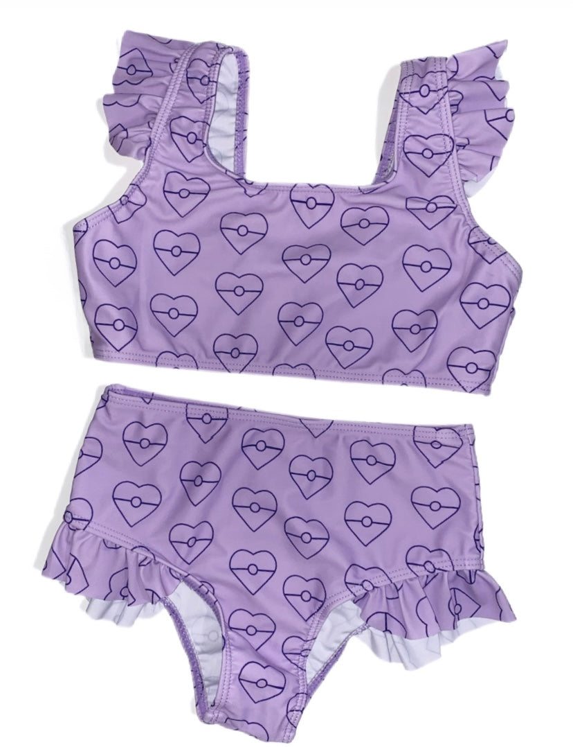 Purple Hearts Swimset