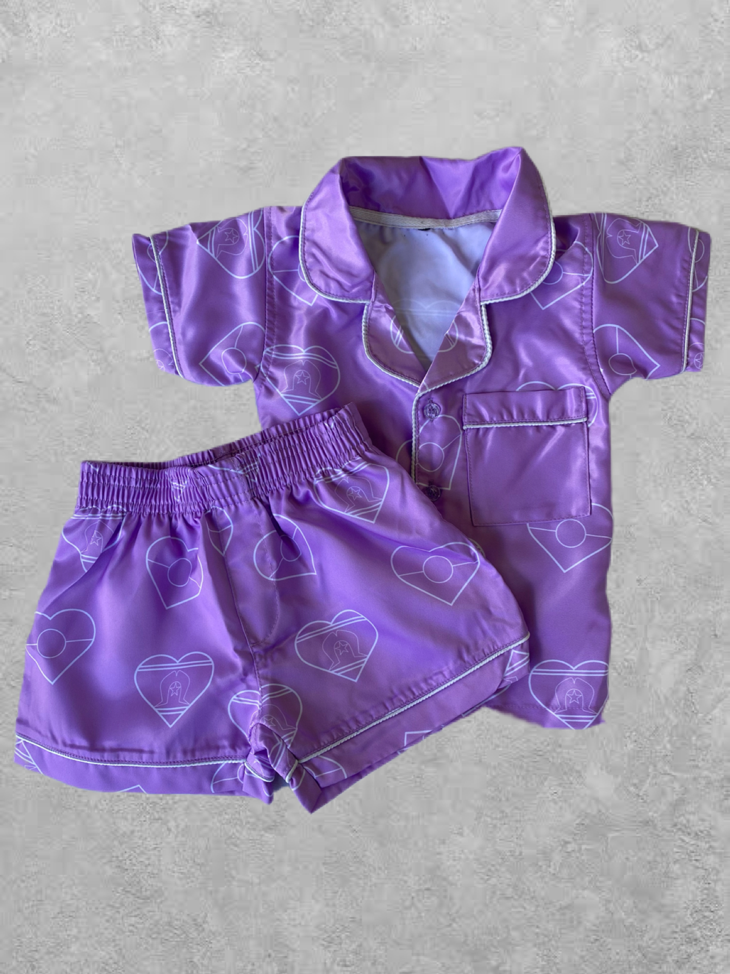 Adults Purple Hearts Pyjamas Pre-Order