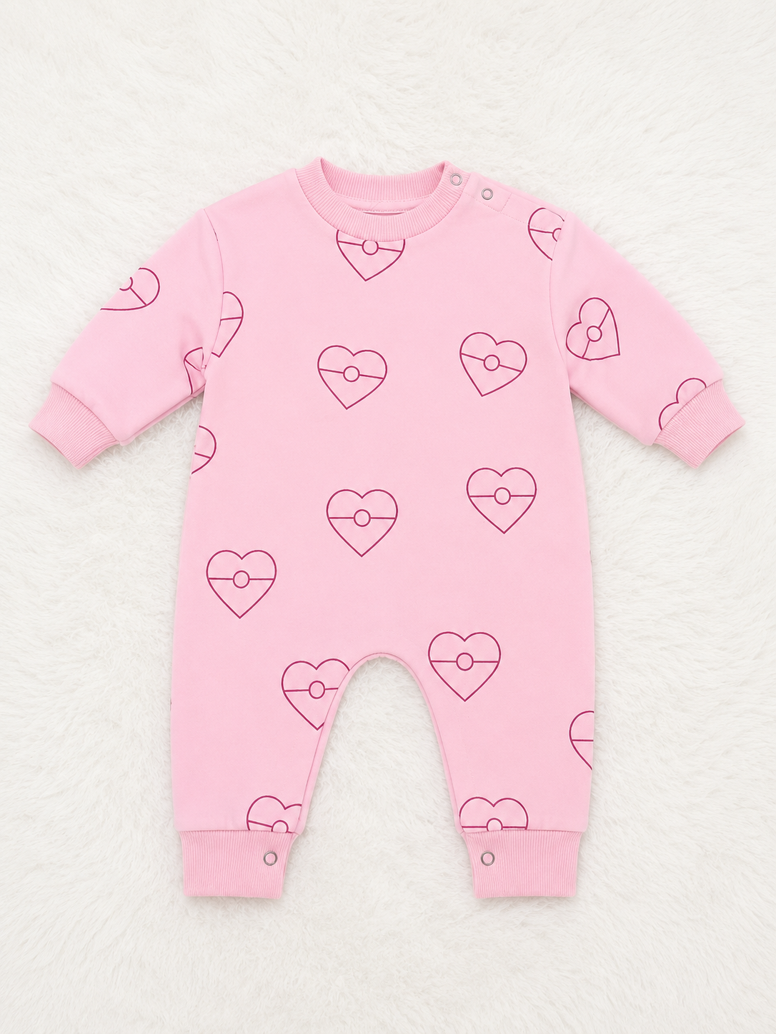 Pink Hearts Romper