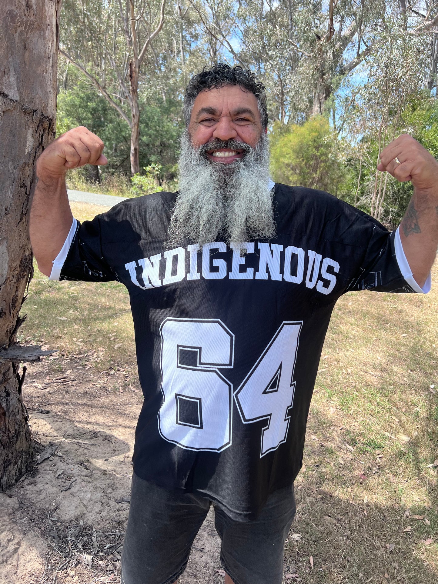 Adults Black & white Indigenous Jersey