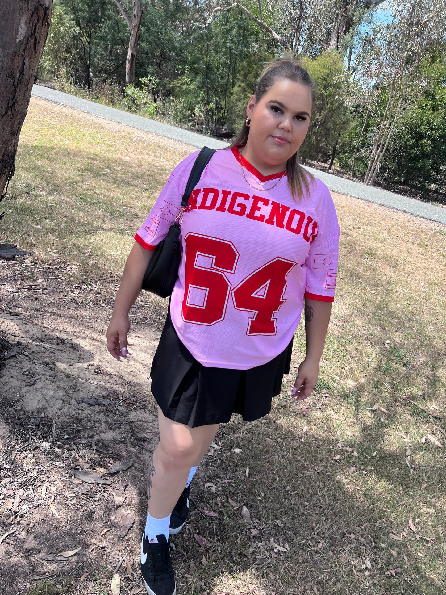 Adults Pink & Red Indigenous Jersey
