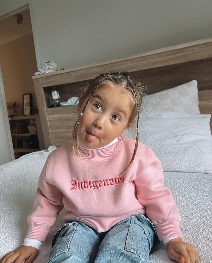 Kids Indigenous Pink Sweat