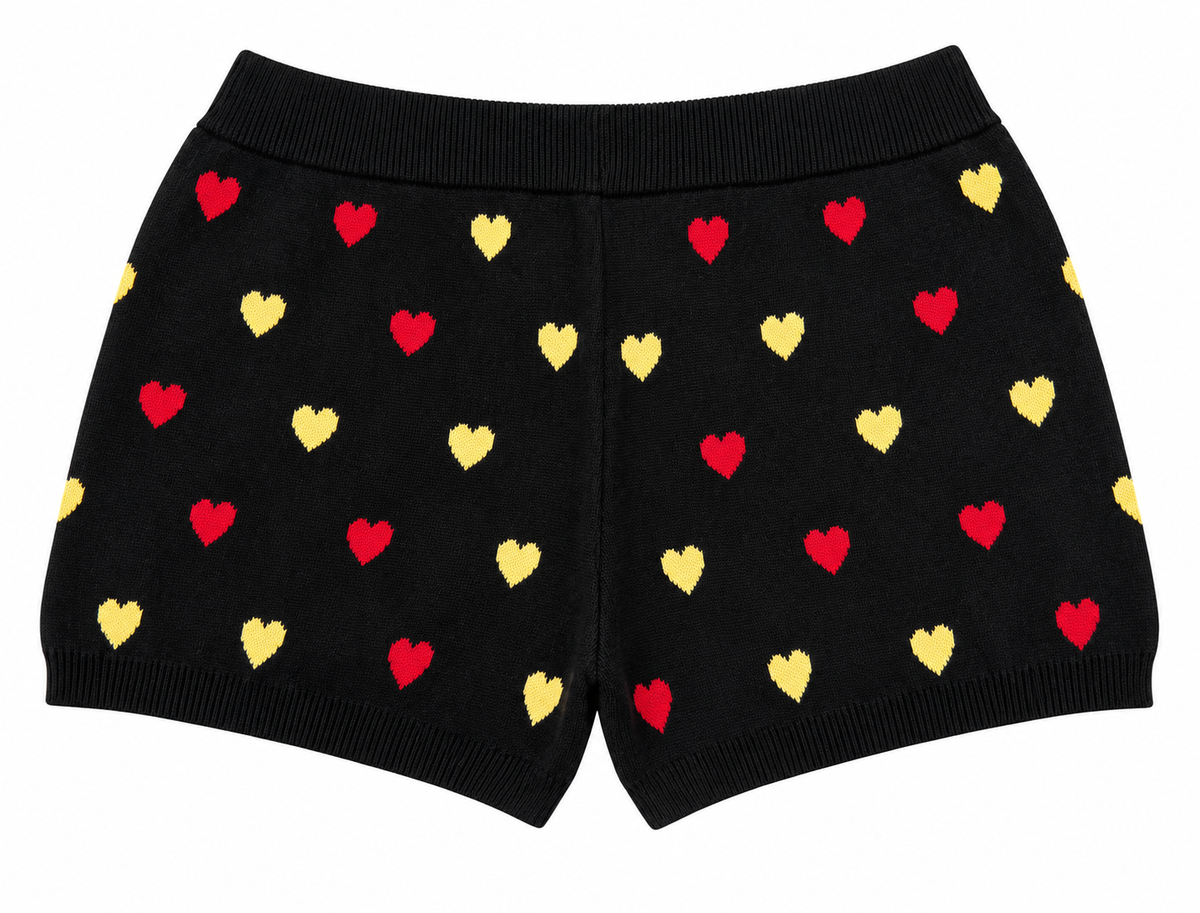 * Kids Hearts Knit Shorts
