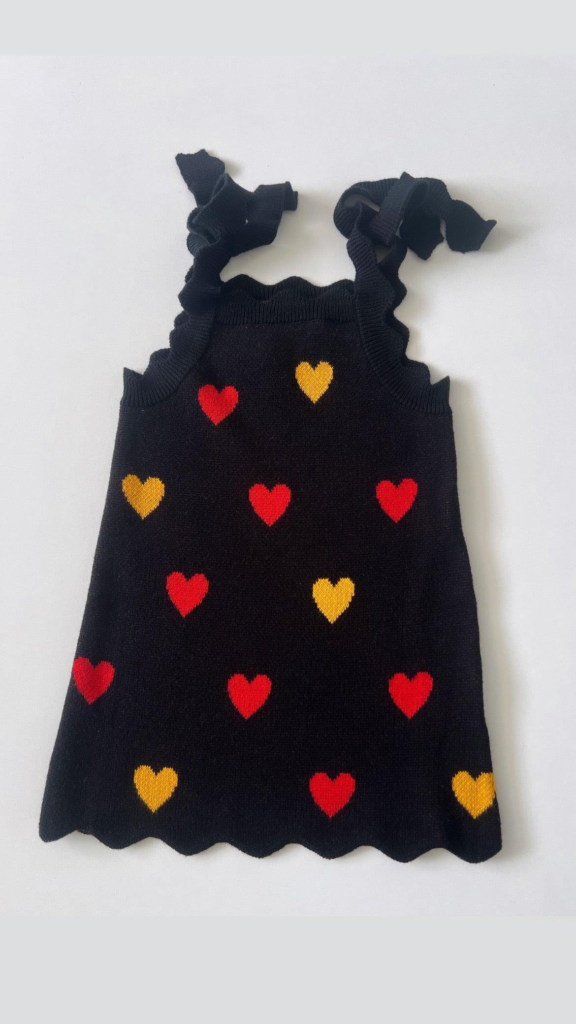 Hearts knit Tie dress
