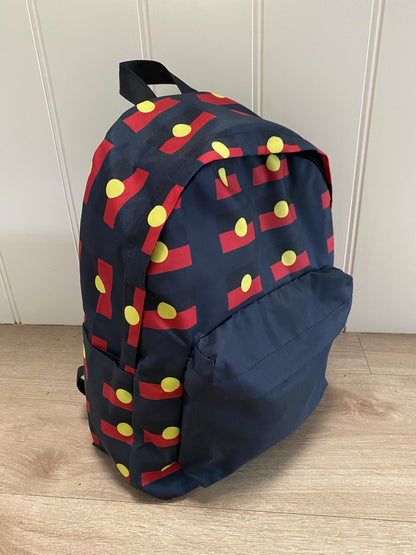 Aboriginal flag backpack