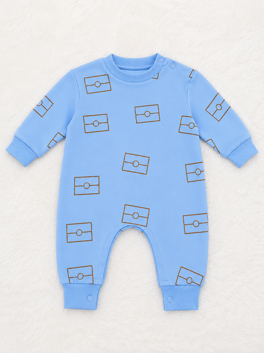 Blue Flag Baby Romper