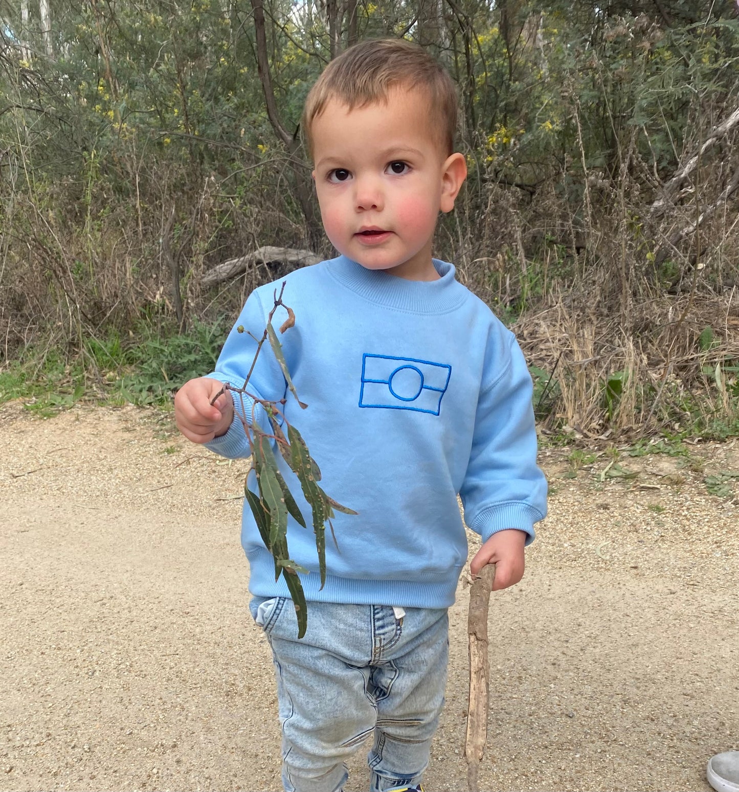 Kids Blue Flag Sweater