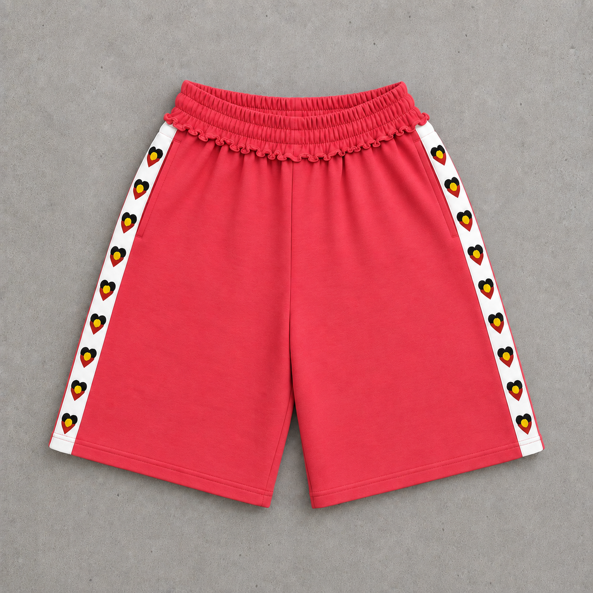 Kids heart crimson shorts