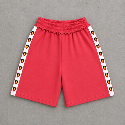 Kids heart crimson shorts