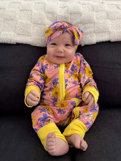 Native Flowers Jumpsuit + Headband