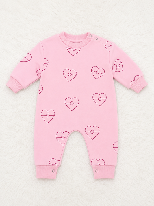 Pink Hearts Romper