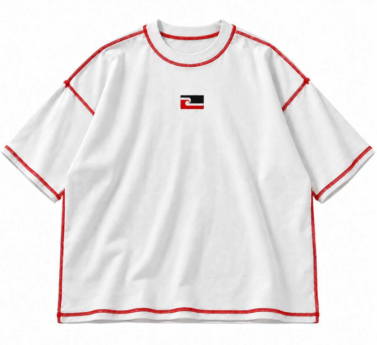 Adults Māori Flag Red stitch tee