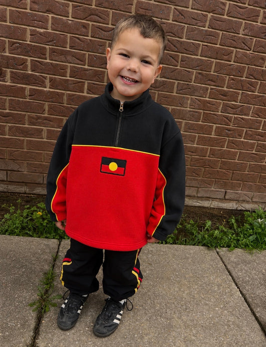 Kids Sherpa Quarter Zip Jumper