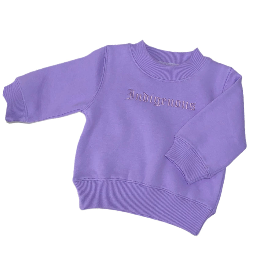 Kids Indigenous Purple Sweat