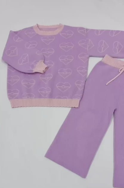 Hearts Knit Set