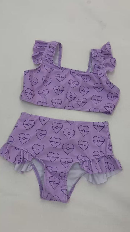 Purple Hearts Swimset
